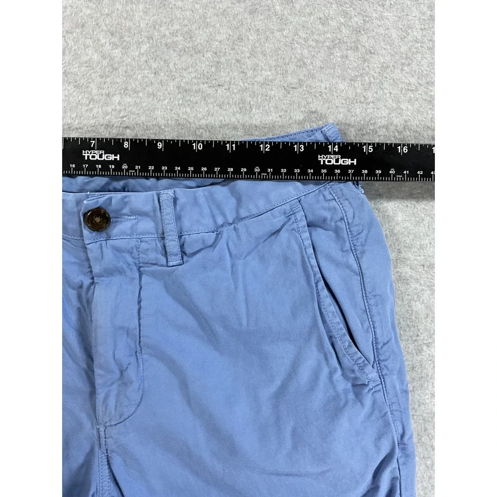 Faherty Brand Mens 29 Blue Pima Cotton Tencel Chino Shorts 7 Inch Inseam 2190